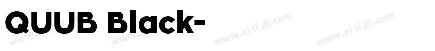 QUUB Black字体转换